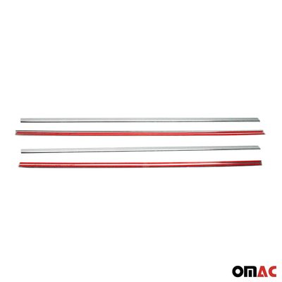2004-2006 Mitsubishi Lancer Window Molding Trim Streamer Stainless Steel Silver 4 Pcs