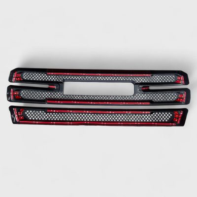 2019-2021 GMC Sierra 1500 Grille Overlay Gloss Black 2Pcs ABS Plastic