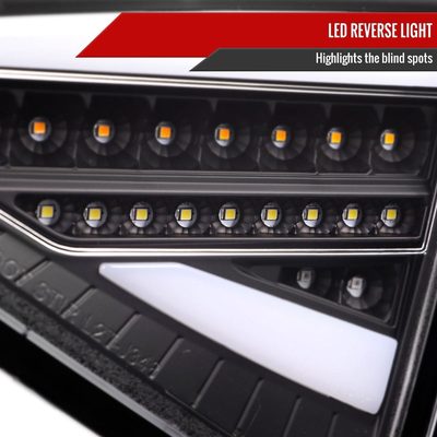 2008-2014 Subaru Impreza WRX Hatchback LED White Tube Tail Lights Matt Black