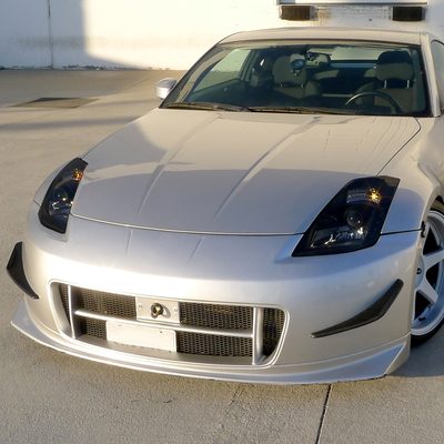 2003-2005 Nissan 350Z Projector Headlights SMD LED Light Strip Black/Smoke