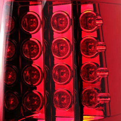 2009-2014 Ford F-150 LED Tail Lights Chrome Housing/Red Lens