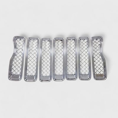 2018-2023 Jeep Wrangler JL Grille Overlay Chrome 7Pcs ABS Plastic