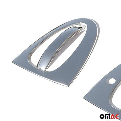 2007-2015 Smart ForTwo Car Door Handle Cover Protector Stainless Steel Chrome 4 Pcs