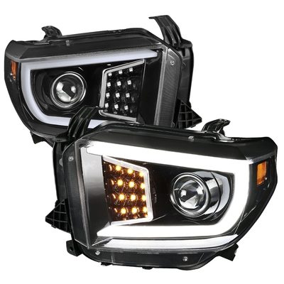 2014-2021 Toyota Tundra LED CBar Projector Headlights Signal Lights Jet Black
