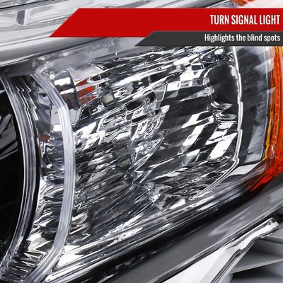 2012-2014 Toyota Camry Projector Headlights w/Amber Reflectors Jet Black/Clear