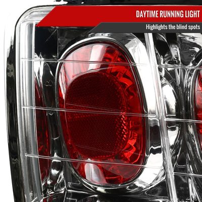 1999-2004 Ford Mustang Tail Lights Chrome Housing/Clear Lens
