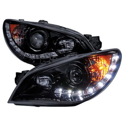 2006-2007 Subaru Impreza WRX/STI Projector Headlights LED Light Strip Smoke