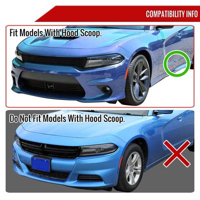 2015-2020 Dodge Charger H11 Projector Fog Lights Kit Chrome/Clear Lens