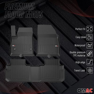 2019-2026 Chevrolet Blazer Premium Floor Mats Heavy Duty All-Weather 3pcs