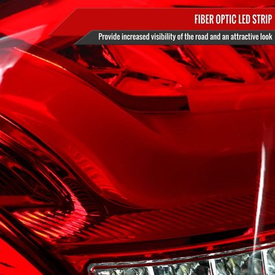 2003-2007 Cadillac CTS LED Tail Lights Chrome Housing/Red Lens