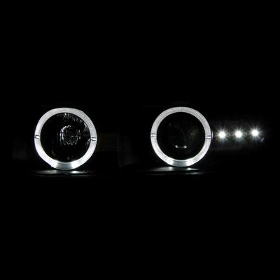 1999-2002 Chevy Silverado/ Tahoe/Suburban Dual Halo Headlights LED Black