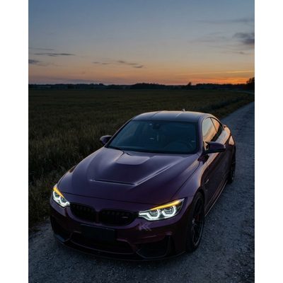BMW 3 Series F30 LED Headlight Assembly with Triple-Color DRL (Amber / White / Yellow) & High / Low Beam 2012 - 2018