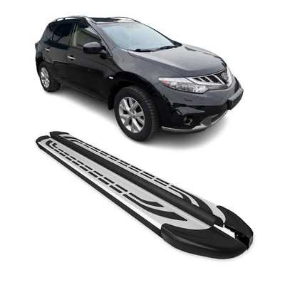 2009-2014 Nissan Murano Running Boards Side Steps Silver & Black