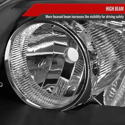 2006-2008 Toyota RAV4 Factory Style Headlights Matte Black/Clear Lens