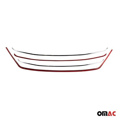 2010-2015 Hyundai Tucson Front Bumper Grill Trim Molding Stainless Steel Silver 4 Pcs