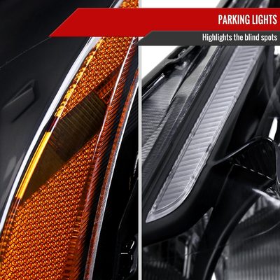 2010-2012 Nissan Altima Sedan Factory Style Headlights Matte Black/Clear Lens