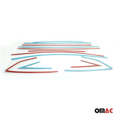 2012-2018 Ford Focus Hatchback Window Molding Trim Streamer Stainless Steel Silver 12x