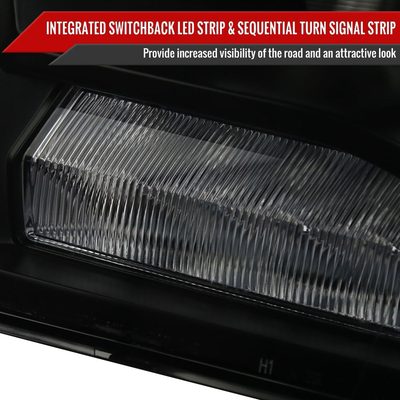 2009-2018 Dodge RAM 1500 / RAM 2500 3500 LED Bar Headlights Smoke