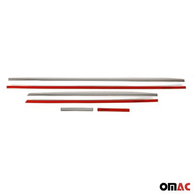 2018-2021 Volvo V90 Side Door Molding Trim Skirt Garnish Stainless Steel Silver 6 Pcs