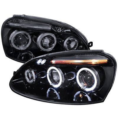 2006-2008 VW Golf Rabbit/ 2006-2010 Jetta Dual Halo Projector Headlights Smoke
