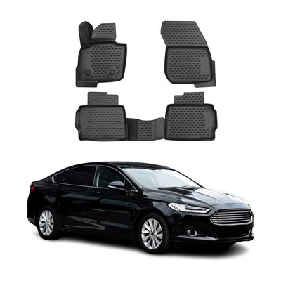2013-2020 Ford Fusion Sedan Floor Mats Liners Full Set All Weather Black
