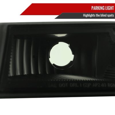 2004-2012 Chevy Colorado/Canyon/ I-Series Headlights&Corner Lights Matte Black