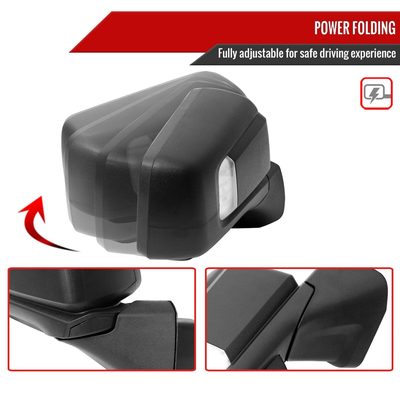 2019-2024 GMC Sierra 1500 Black Auto-Fold Side Mirror & Auxiliary Passenger