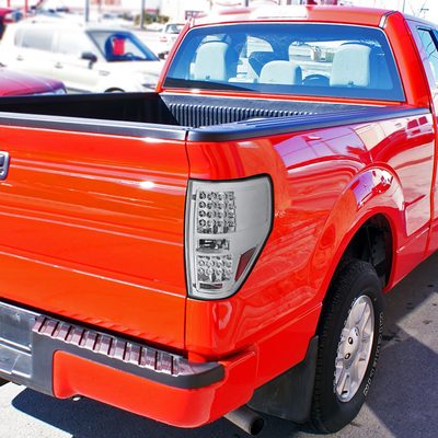 2009-2014 Ford F-150 LED Tail Lights Chrome Housing/Clear Lens