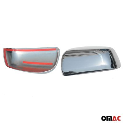 2008-2017 Mitsubishi Lancer Side Mirror Cover Caps Stainless Steel Silver 2 Pcs