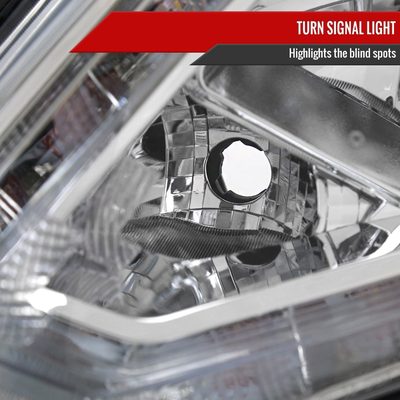 2014-2016 Nissan Rogue LED Strip Factory Style Headlights Chrome/Clear Lens