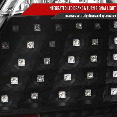 2004-2010 Scion tC V2 LED Tail Lights Matte Black Housing/Clear Lens