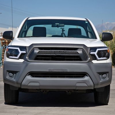 2012-2015 Toyota Tacoma Sequential LED Bar Projector Headlights Matt Black