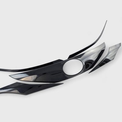 2022-2025 Toyota Sienna Grille Overlay Gloss Black 4Pcs ABS Plastic