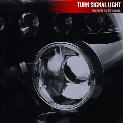 2001-2003 BMW E53 X5 Dual Halo Projector Headlights Glossy Black/Smoke Lens