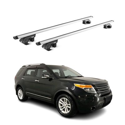 2011-2015 Ford Explorer Roof Rack Cross Bars Silver Luggage Carrier 2 Pcs