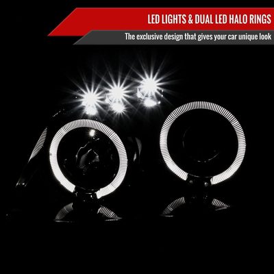 2005-2010 Chevy Cobalt Pontiac G5/Pursuit Dual Halo Projector Headlights Smoke