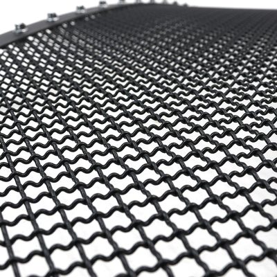 1999-2004 F-250/350/450/550/Excursion Rivet Black Steel 3PC Mesh Grille Insert
