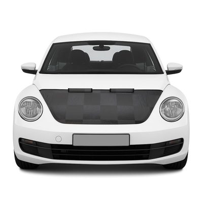 2012-2019 VW Beetle Car Bonnet Mask Hood Bra Black Chequered 1 Pc