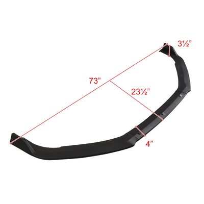 2018-2020 Honda Accord Matte Black Polypropylene 3Pcs Front Bumper Lip