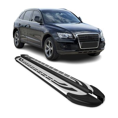 2009-2017 Audi Q5 SQ5 Running Boards Side Steps Silver & Black