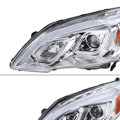 2007-2011 Honda CRV LED Bar Projector Headlights Chrome Housing/Clear Lens