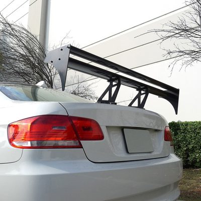 Universal Black CNC Aluminum 52" Non-Adjustable Double Deck Trunk Spoiler Wing