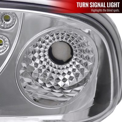 1998-2004 Chevy S10 Dual Halo Projector Headlights Chrome Housing/Clear Lens