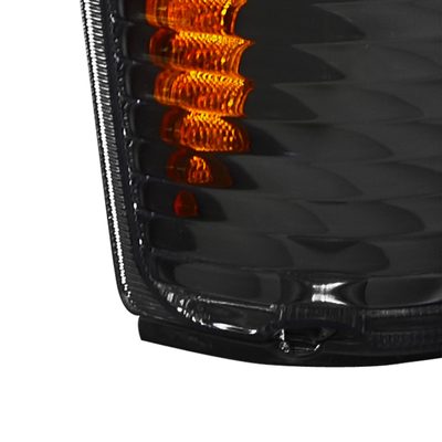 1992-2007 Ford E-Series Econoline Corner Lights Amber Reflectors Matt Black