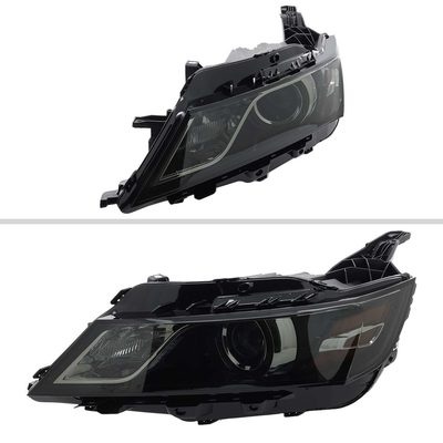 For Chevrolet Impala 2014-2020 Factory Style Projector Headlights Glossy Black Housing Smoked Lens