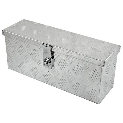 Universal 20" Heavy Duty Silver Aluminum Tool Box w/ Lock & Keys