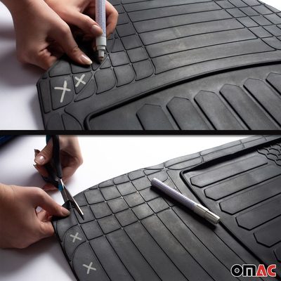 2013-2026 Mazda CX-5 Universal Floor Mats & Cargo Liner Waterproof Black 6 Pcs