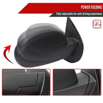 2007-2013 Chevy Silverado /Sierra Auto-Fold&Heated Side Mirror Passenger Black