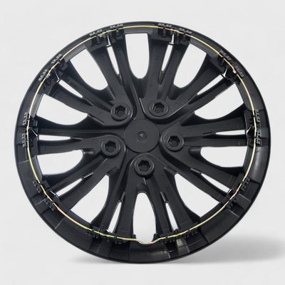 Semi-Universal Wheel Cover Hubcaps Set Gloss Black 4Pcs PP