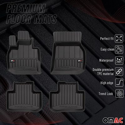 2018-2024 BMW X3 G01 Premium Floor Mats Liners Full Set All Weather Heavy Duty Black
